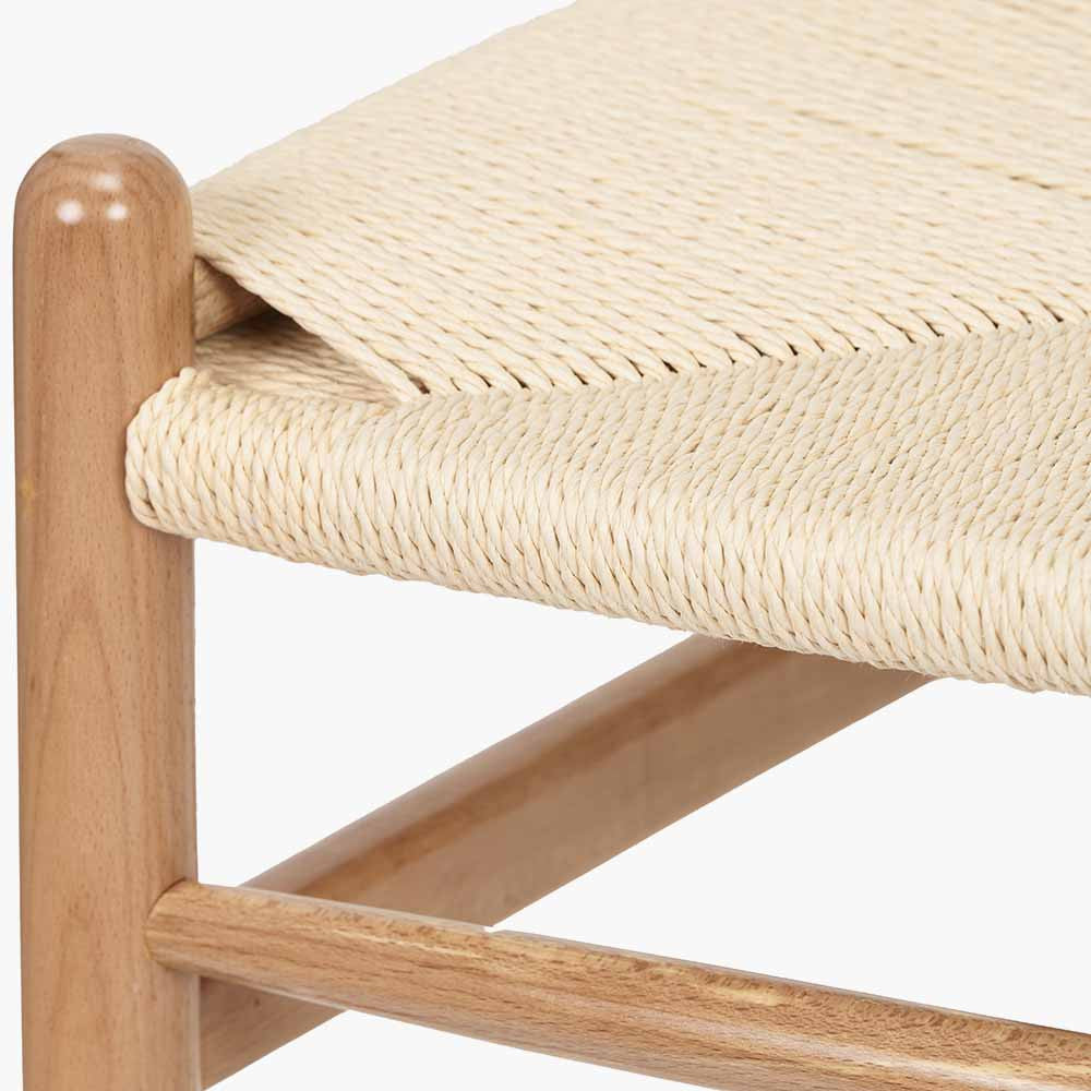 Shop the Quinn Dining Chair crafted from beech wood and finished in beautiful natural hue with a woven natural rope seat. Shop online now at www.nobleandnook.co.uk