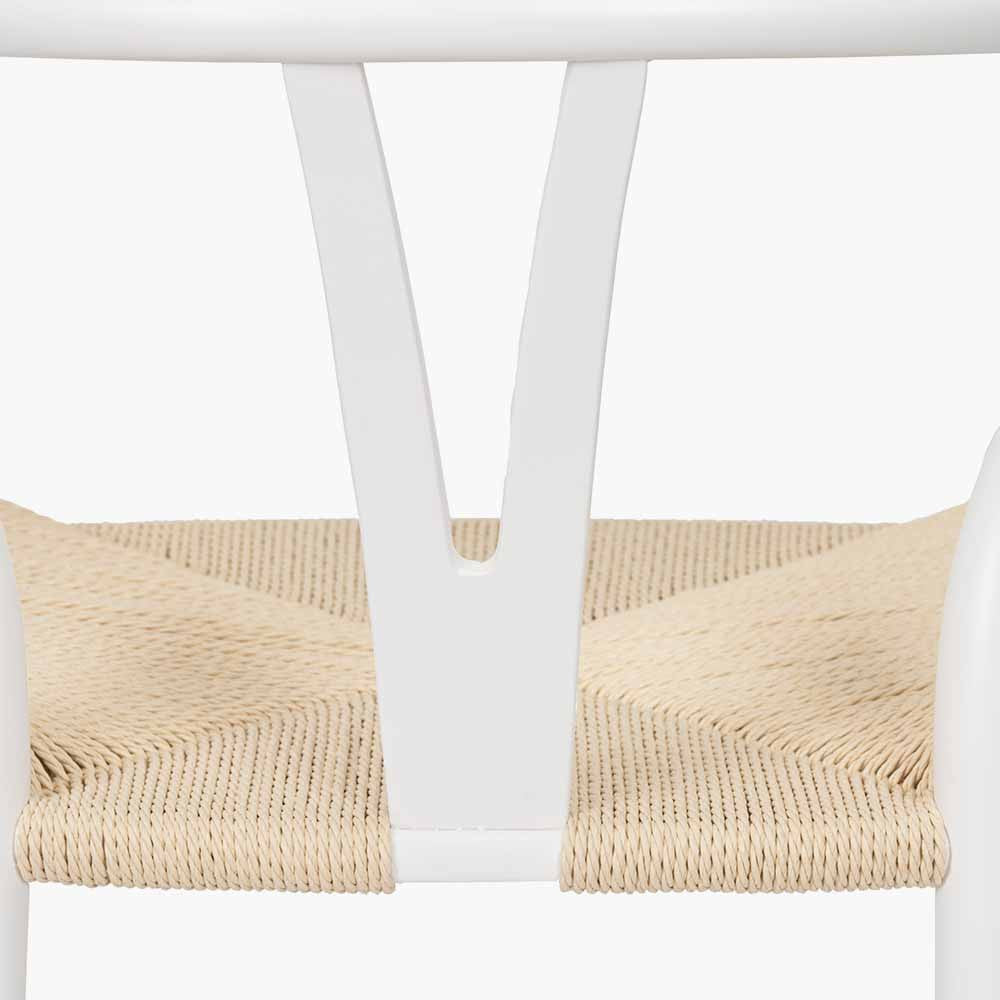 Shop the Quinn Dining Chair, expertly crafted from beech wood and finished in sleek Scandi style white by Pacific Lifestyle. Shop online now at www.nobleandnook.co.uk