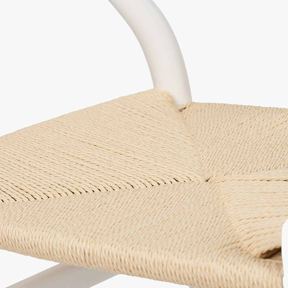 Shop the Quinn Dining Chair, expertly crafted from beech wood and finished in sleek Scandi style white by Pacific Lifestyle. Shop online now at www.nobleandnook.co.uk