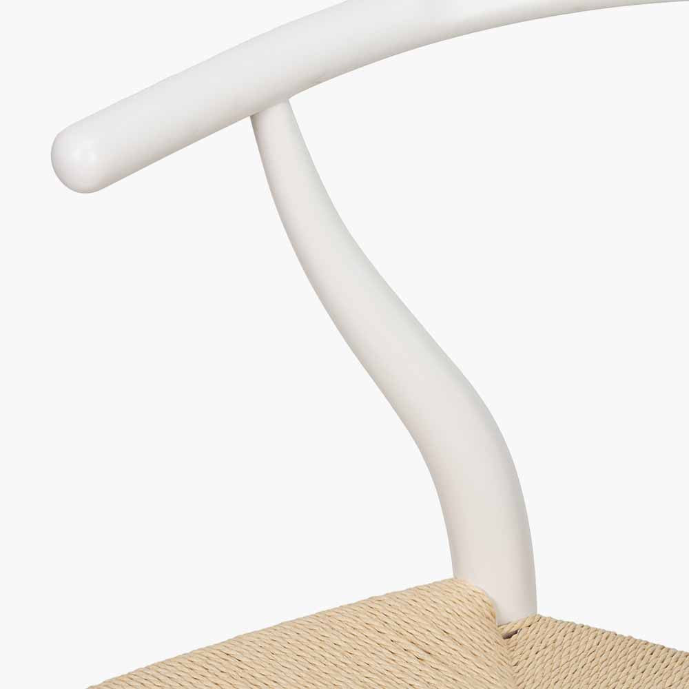 Shop the Quinn Dining Chair, expertly crafted from beech wood and finished in sleek Scandi style white by Pacific Lifestyle. Shop online now at www.nobleandnook.co.uk