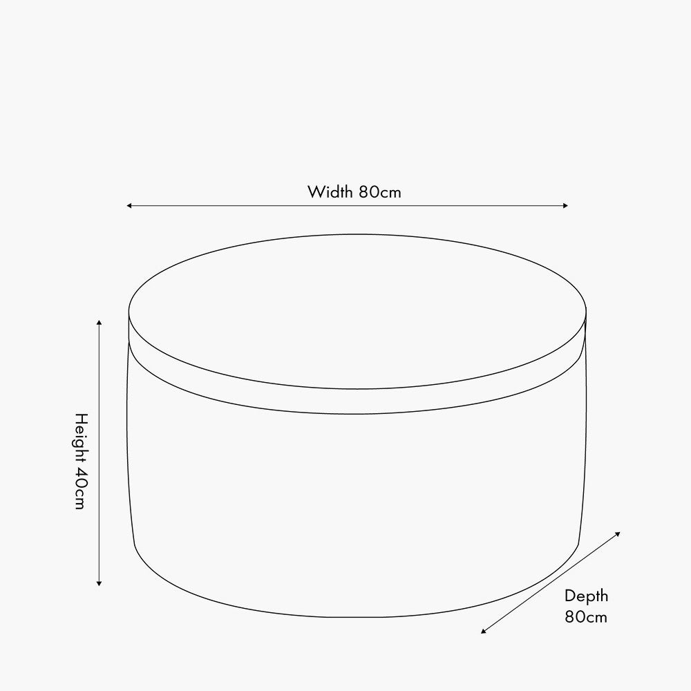 Arturo Peppercorn Leather Storage Pouffe – Handcrafted Leather Ottoman with Hidden Storage