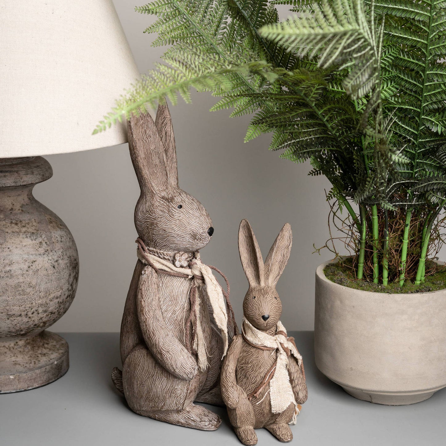 Winter Bunny Rabbit Large Ornament – Decorative Animal Figurine
