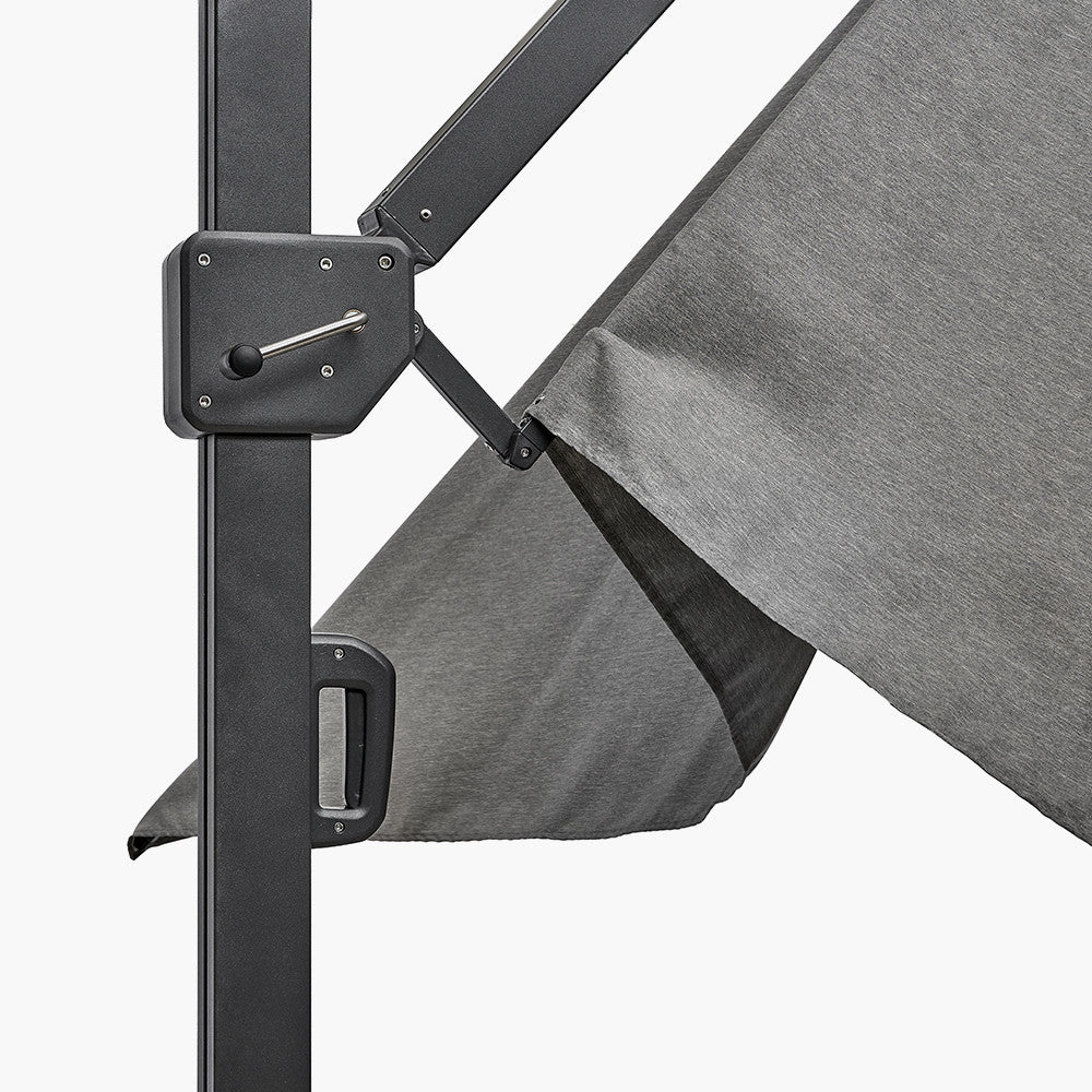 Icon Premium T1 4mx3m Rectangular Manhattan Grey Parasol