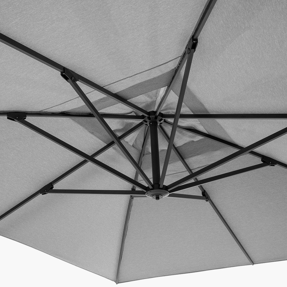 Icon Premium T1 4mx3m Rectangular Manhattan Grey Parasol