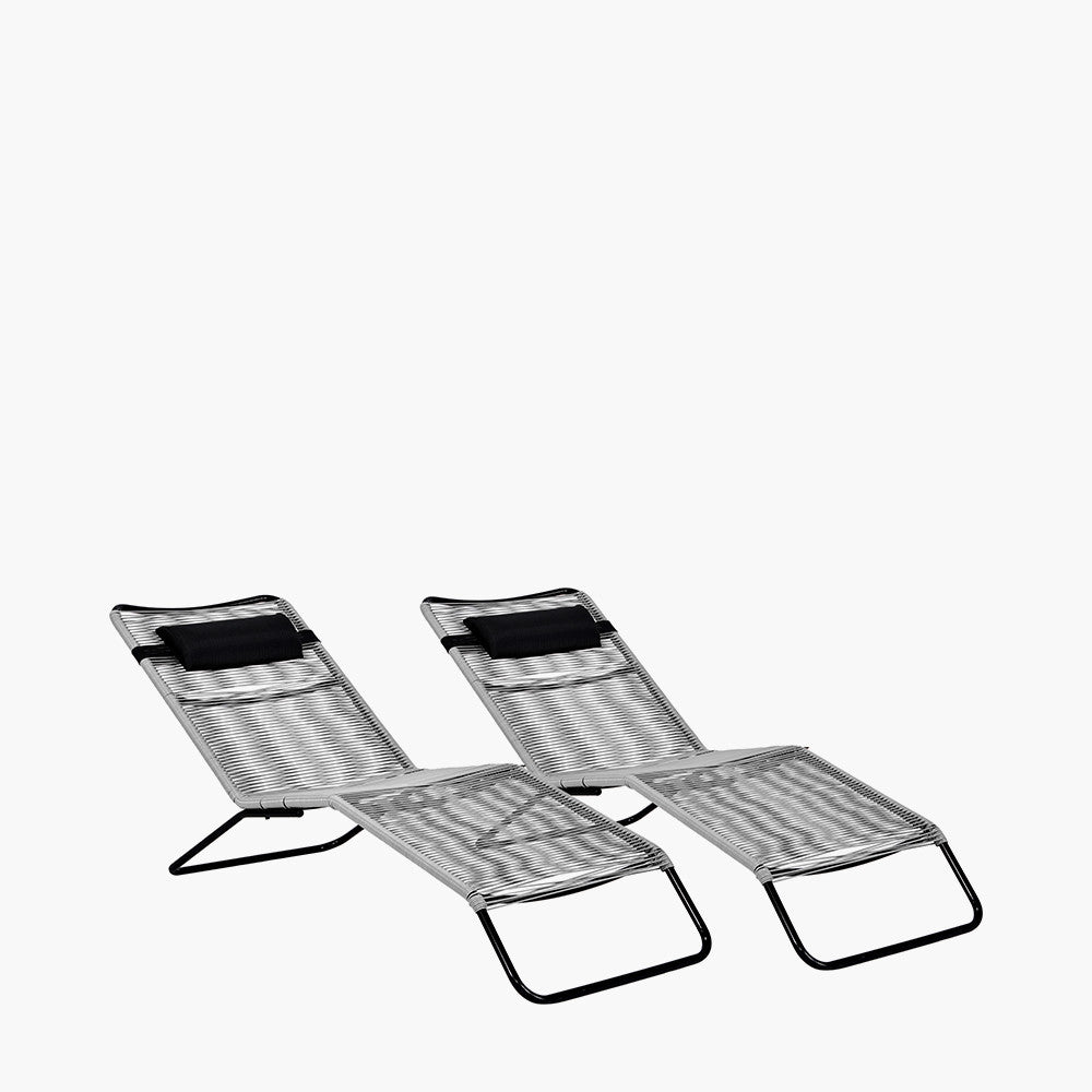 Rio Grey Outdoor Sun Loungers