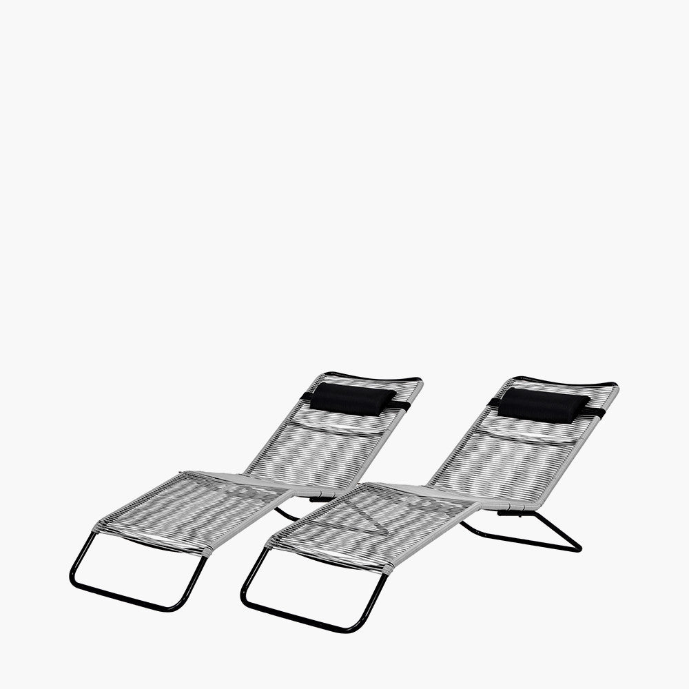 Rio Grey Outdoor Sun Loungers