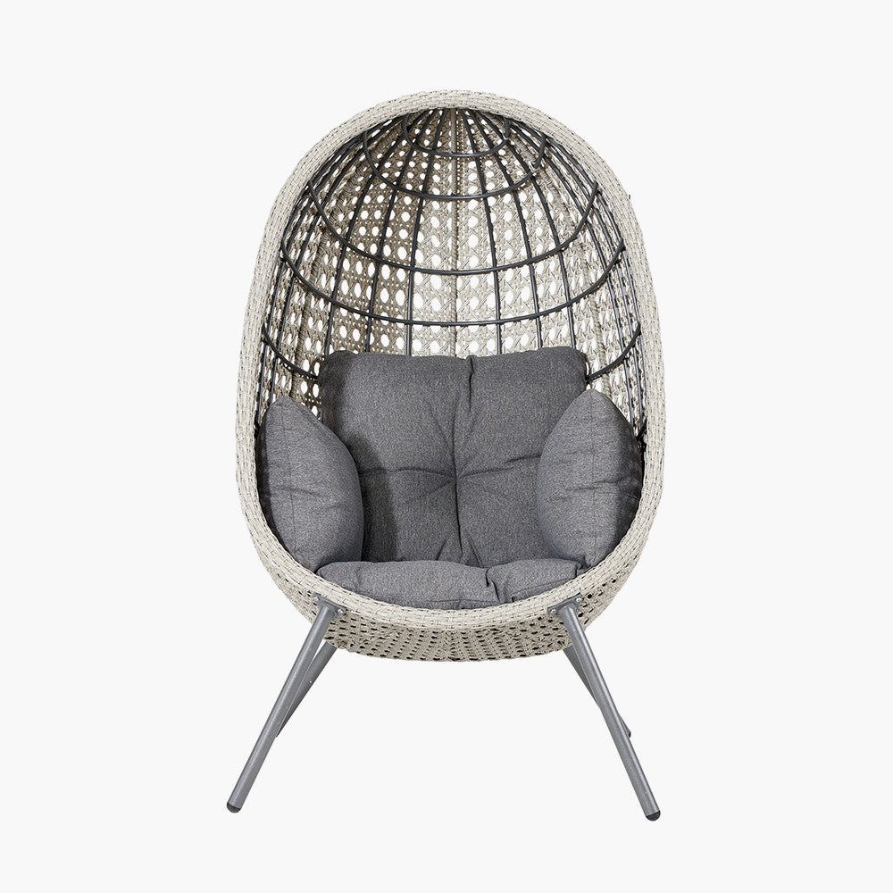 St Kitts Stone Grey Outdoor Single Nest Chair