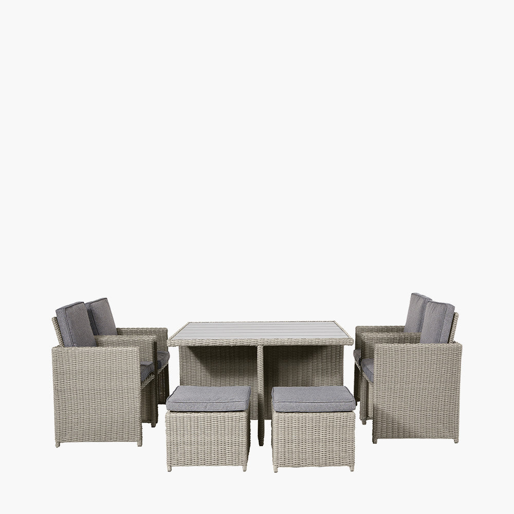 Bermuda Stone Grey Outdoor Cube Set with Ceramic Top