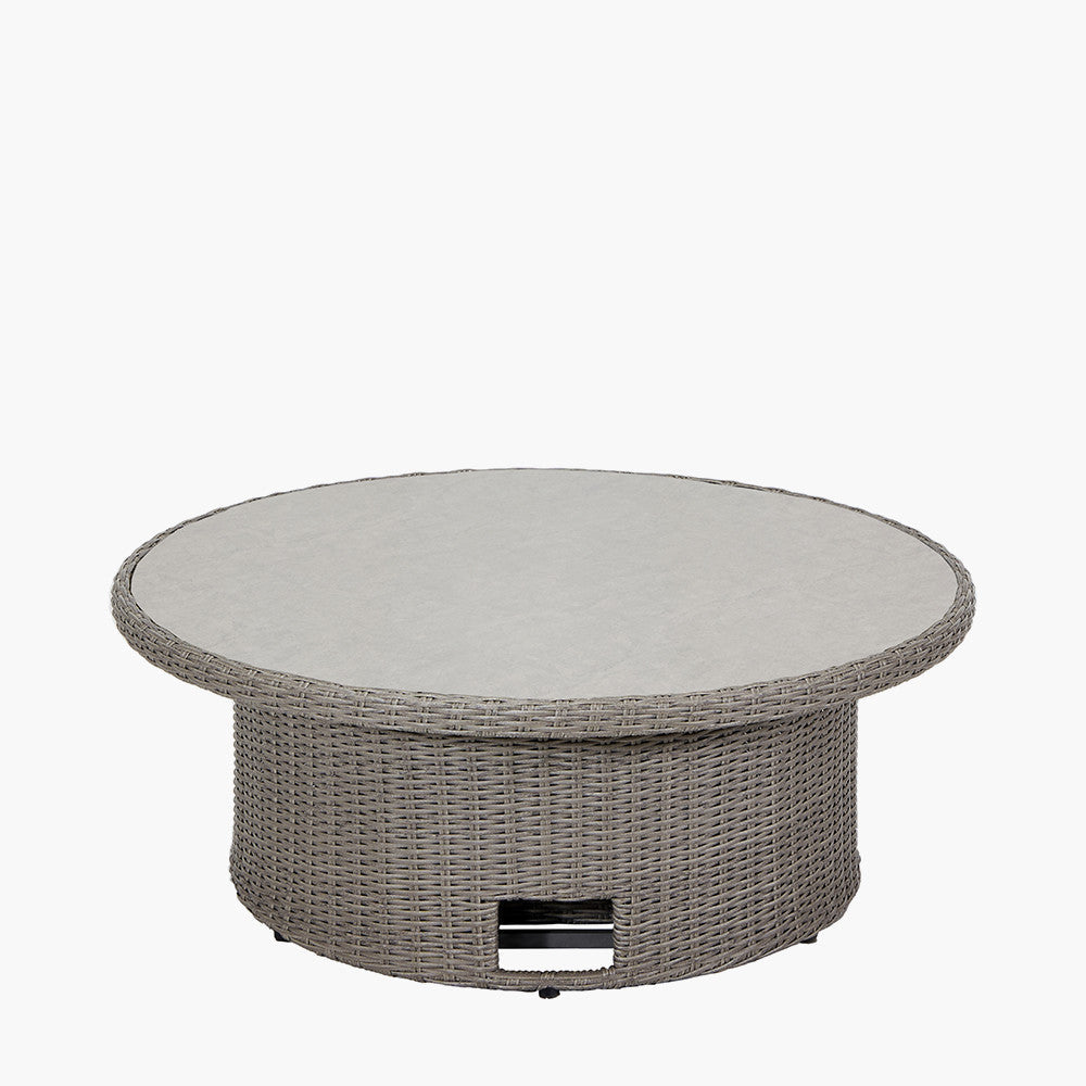 Slate Grey Outdoor Daybed Dining Set with Ceramic Top