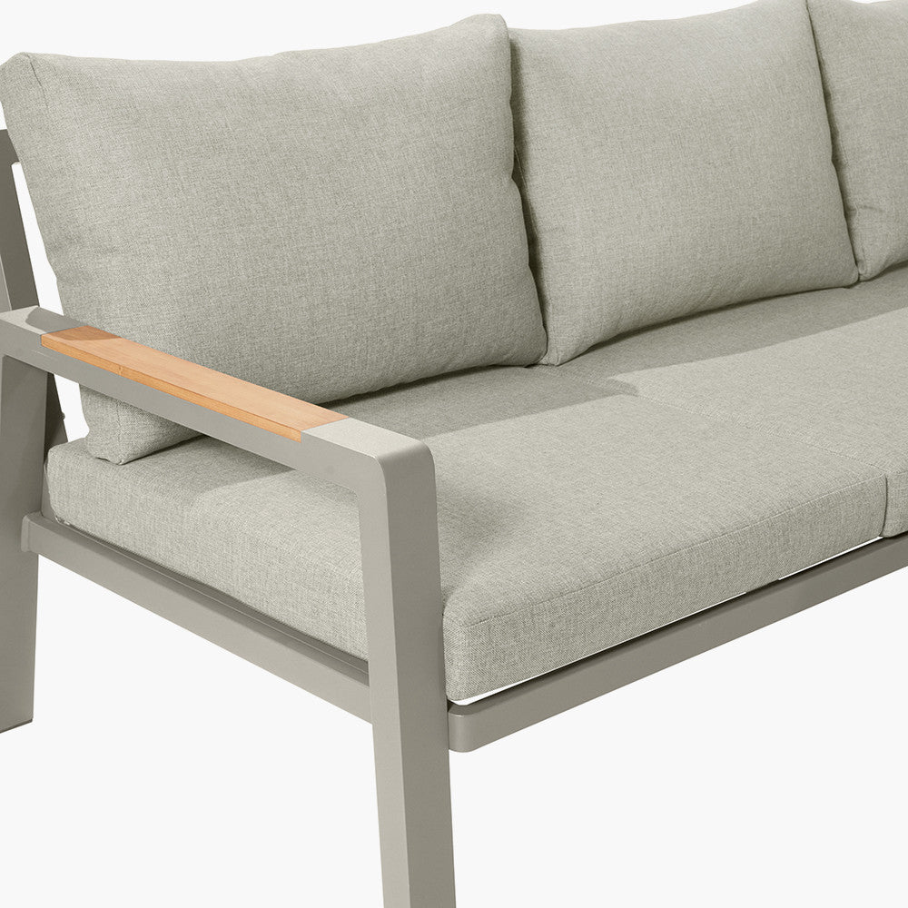 Enhance your outdoor living with the Stockholm Limestone Outdoor Corner Seating Set including Fire Pit Table, perfect for garden entertaining and relaxation. Shop today at www.nobleandnook.co.uk