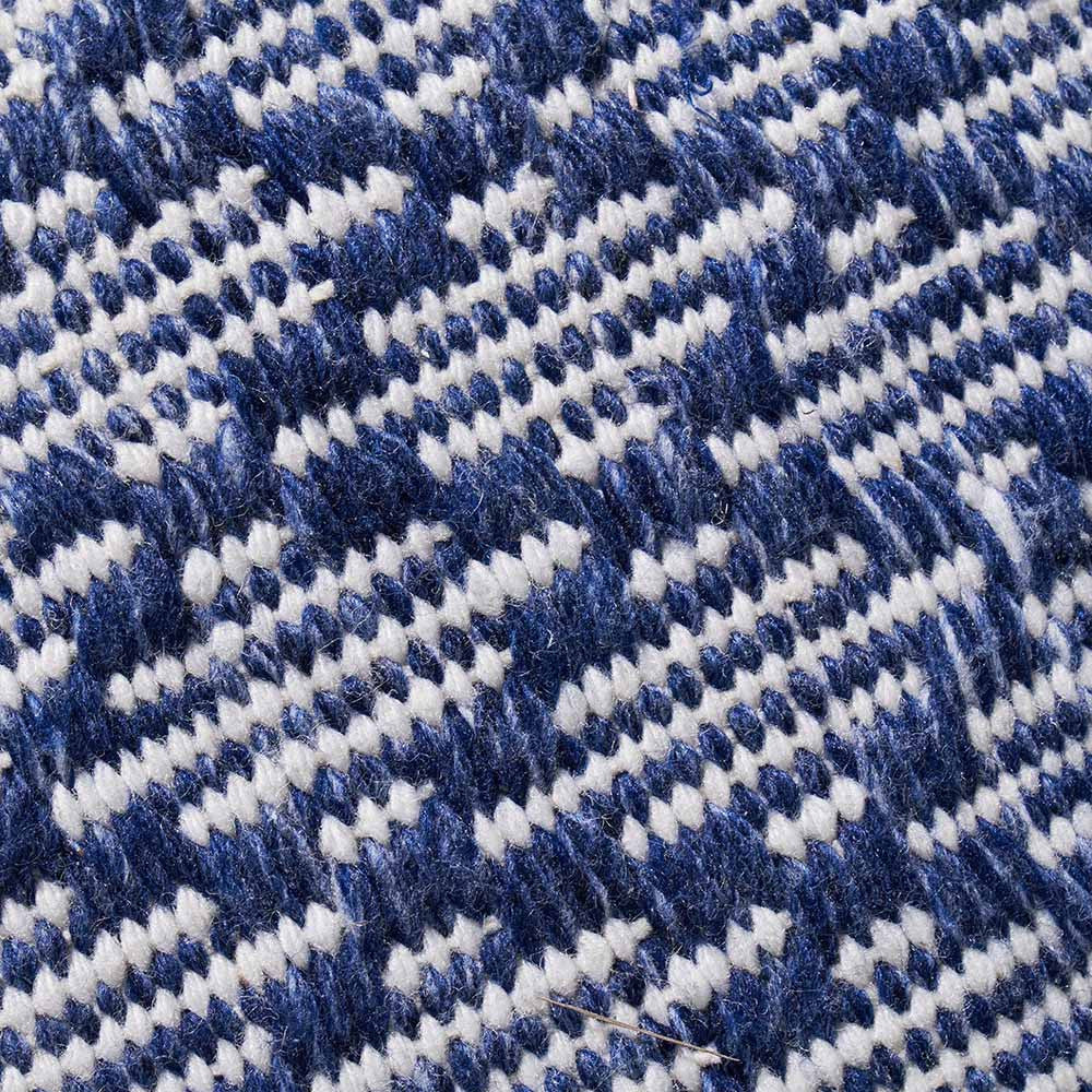 Denim Blue and White Ikat Design Scatter Cushion – Eco-Friendly Indoor & Outdoor Cushion
