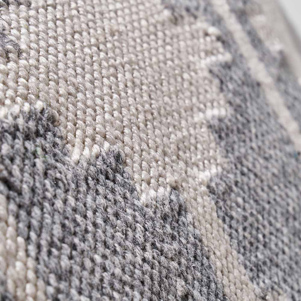 Grey and White Moroccan Design Scatter Cushion – Sustainable Indoor & Outdoor Cushion