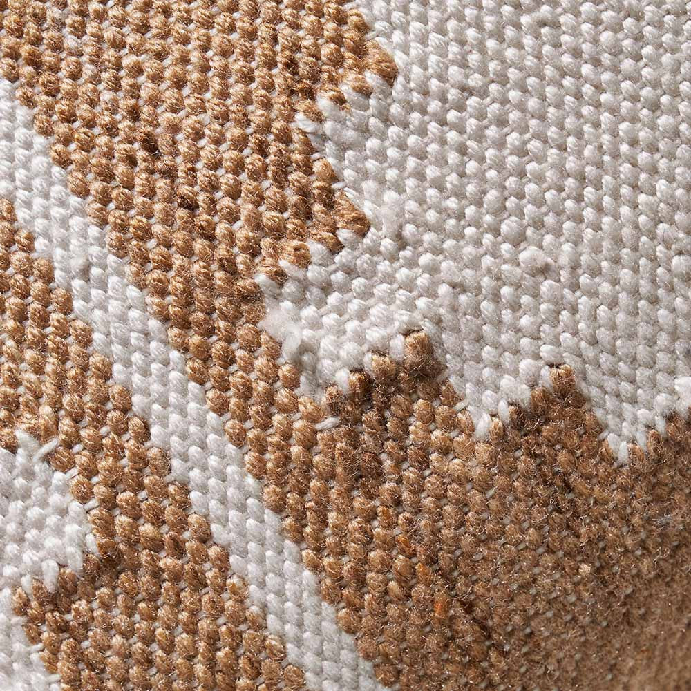 Taupe and White Moroccan Design Scatter Cushion – Sustainable Indoor & Outdoor Cushion