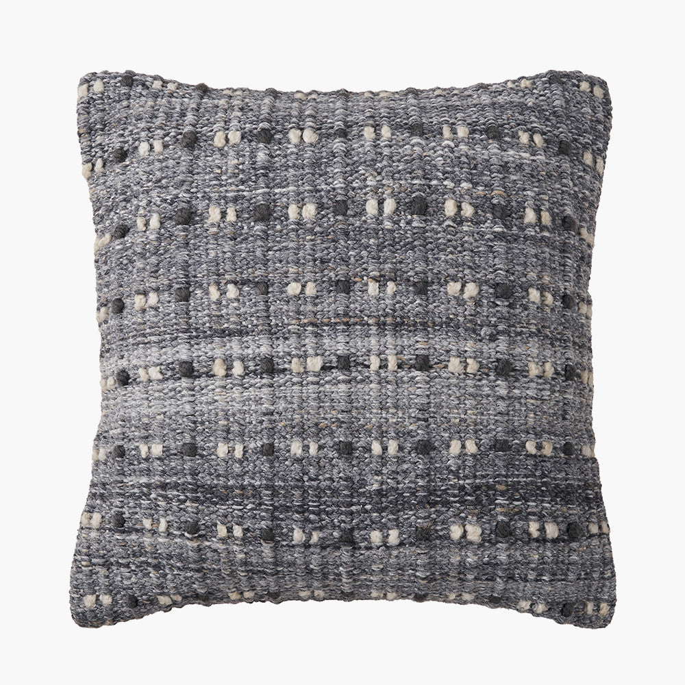 Grey Double Stitch Design Scatter Cushion – Eco-Friendly Indoor & Outdoor Cushion
