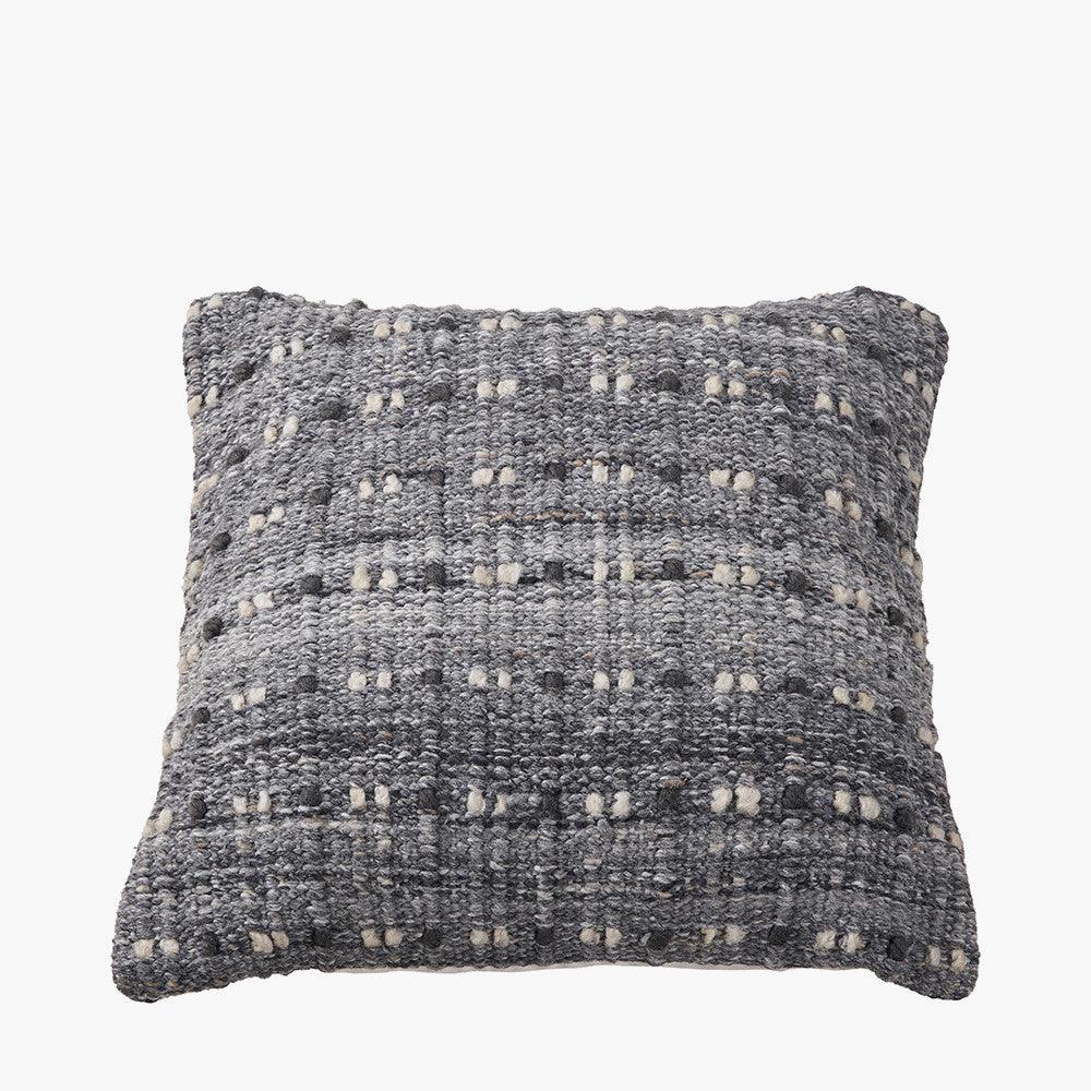 Grey Double Stitch Design Scatter Cushion – Eco-Friendly Indoor & Outdoor Cushion