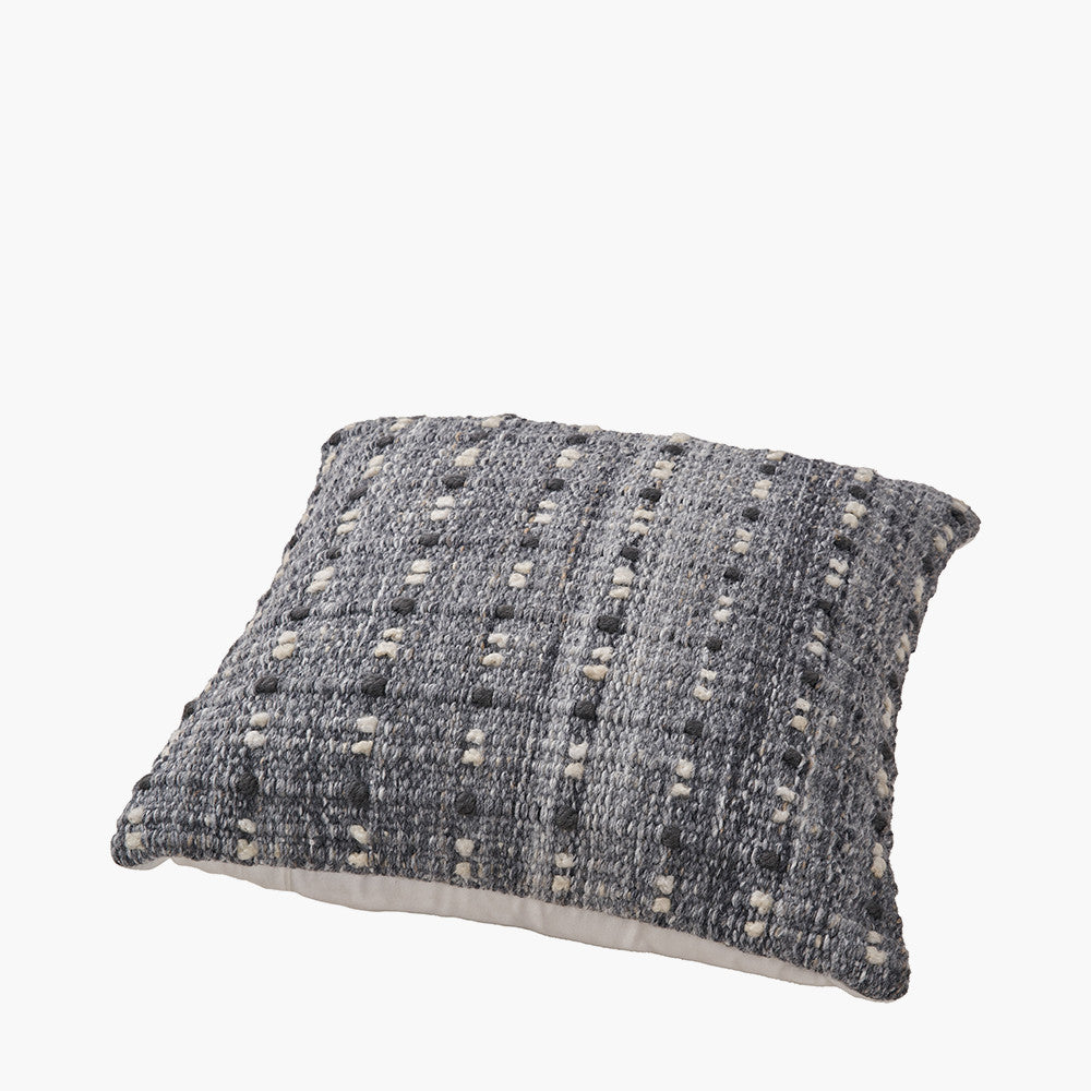 Grey Double Stitch Design Scatter Cushion – Eco-Friendly Indoor & Outdoor Cushion