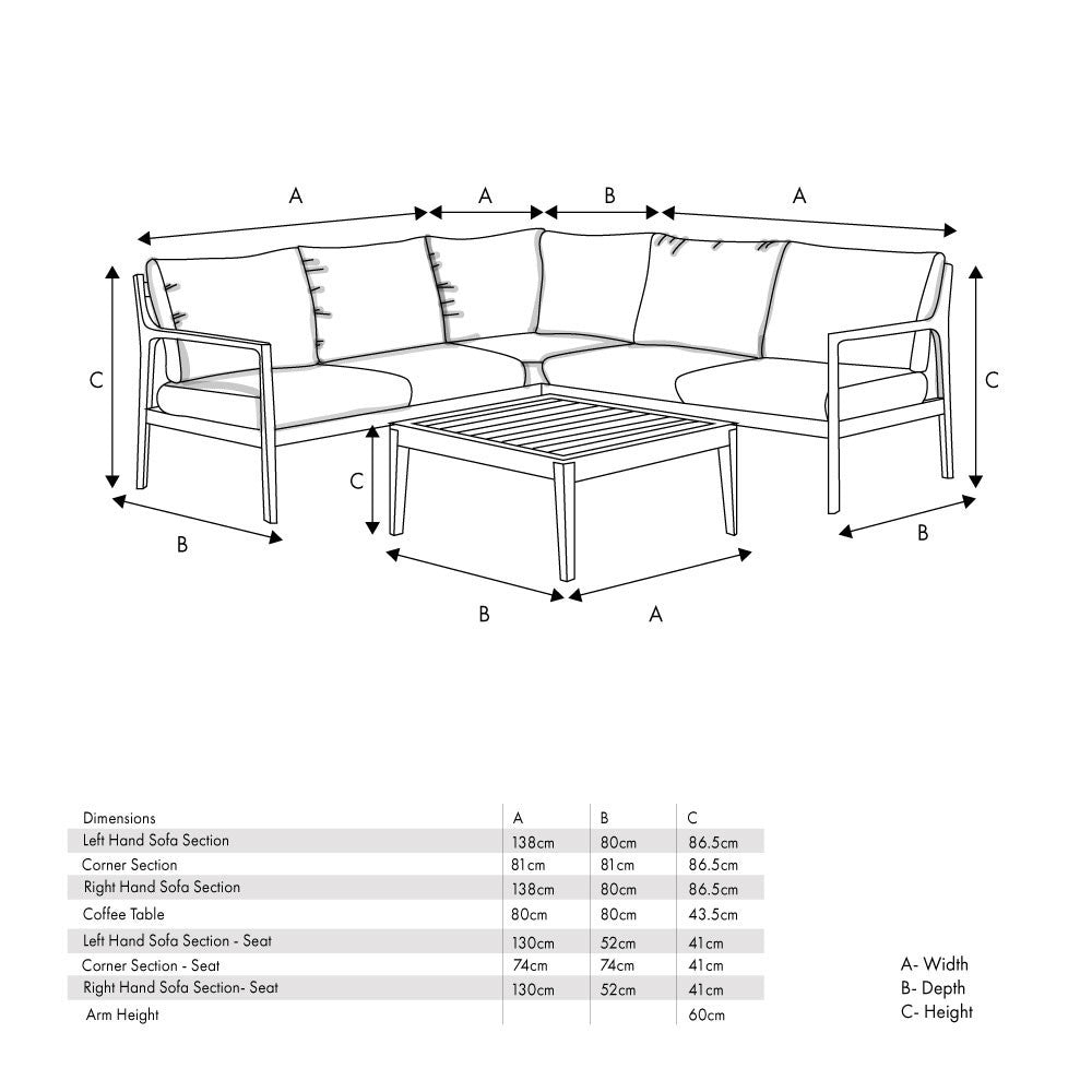 Malta Lounge Garden Corner Seating Set