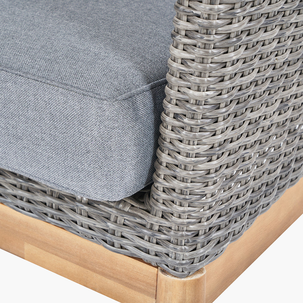 Shop the Larissa Outdoor Seating Set. Comprising of a 2 seater sofa, 2 armchairs and a coffee table, ideal for relaxed socialising, al fresco style. Shop online today www.nobleandnook.co.uk