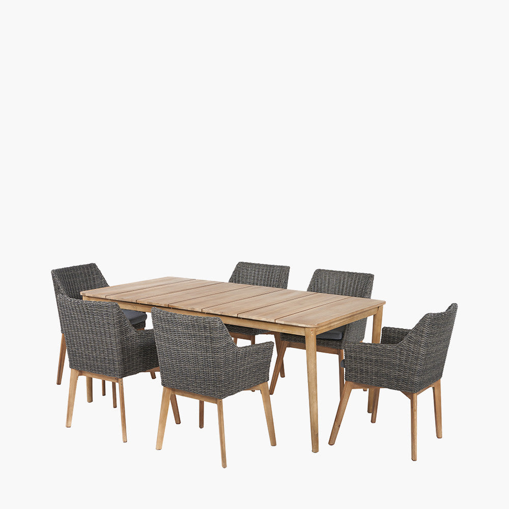 Shop the Larissa Garden Dining Set perfect setting for al-fresco dining. Upgrade your outdoor space with the Larissa Garden Dining Set. Shop online today at www.nobleandnook.co.uk