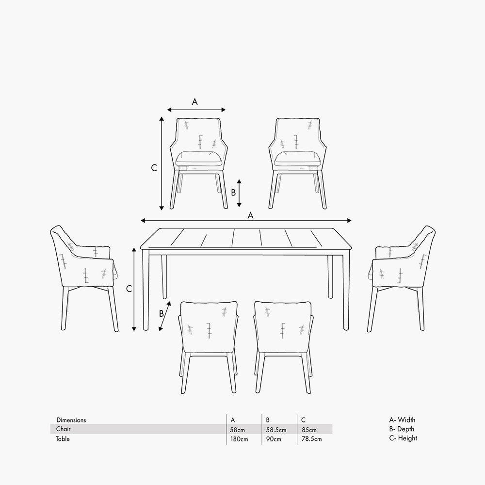 Shop the Larissa Garden Dining Set perfect setting for al-fresco dining. Upgrade your outdoor space with the Larissa Garden Dining Set. Shop online today at www.nobleandnook.co.uk