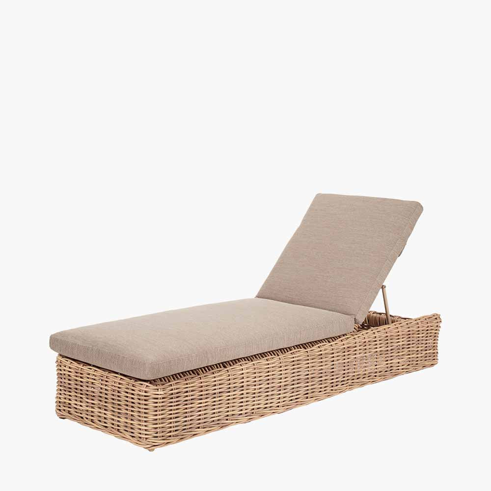 Garda Natural Antique Outdoor Sun Lounger