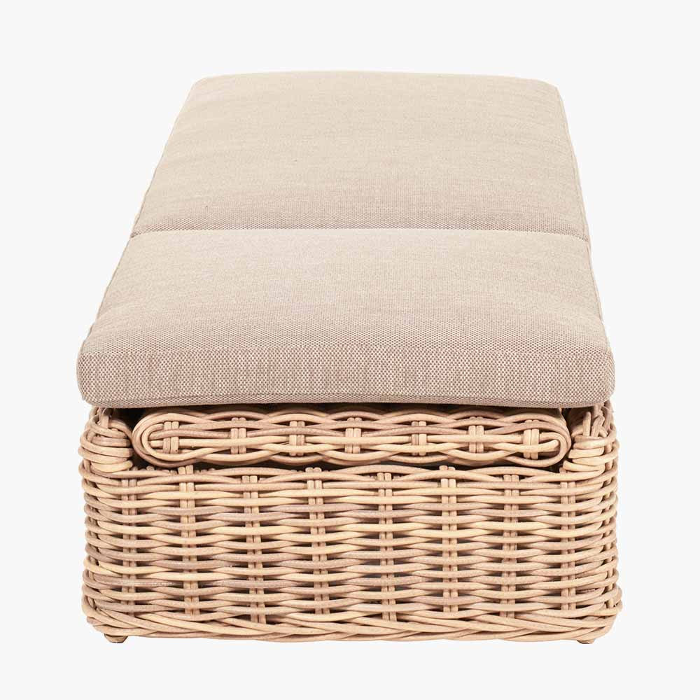 Garda Natural Antique Outdoor Sun Lounger