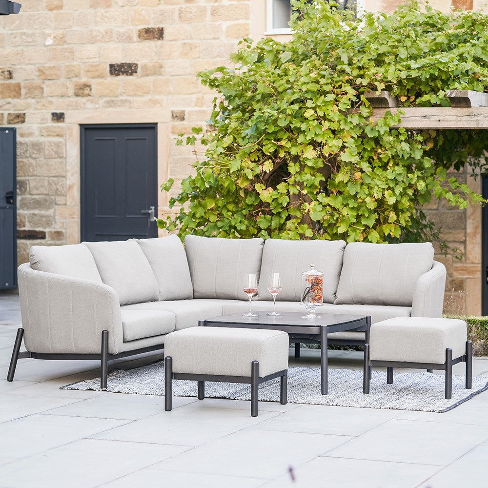 Elevate your outdoor living space with the Nevada Outdoor Corner Set, a contemporary and functional addition designed for both comfort and durability. Shop online today at www.nobleandnook.co.uk