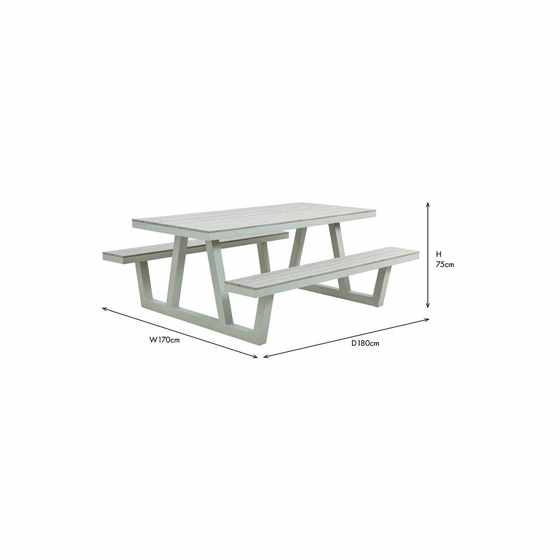 Aruba Outdoor Bench Set