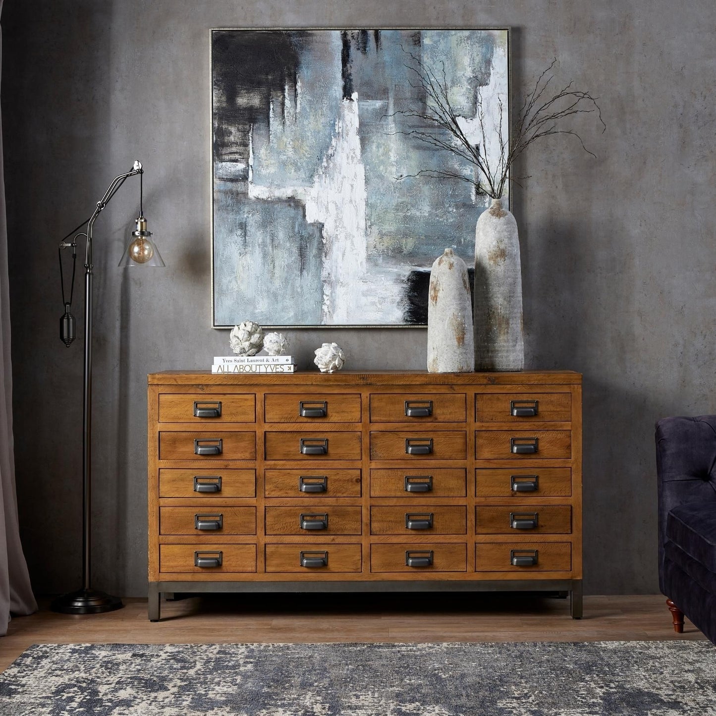 Shop this true statement piece, the Merchant Chest seamlessly blending industrial charm with rustic appeal, offering both style and functionality. Shop online today at www.nobleandnook.co.uk