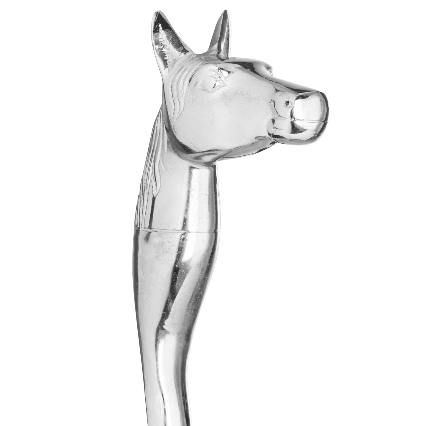 Silver Nickel Horse Head Detail Shoe Horn – Luxury Equestrian-Inspired Accessory for Timeless Interiors