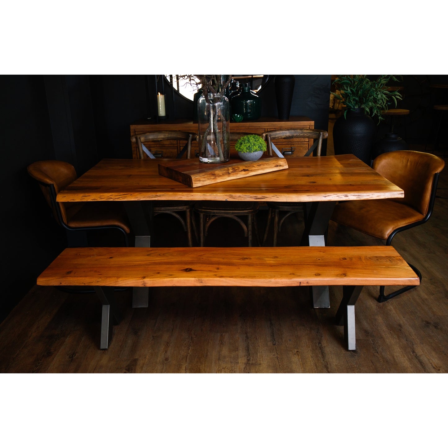 Shop the Large Live Edge Dining Table combining natural beauty with contemporary handcrafted craftsmanship, Seats 8, perfect for family dining. Shop online today at www.nobleandnook.co.uk