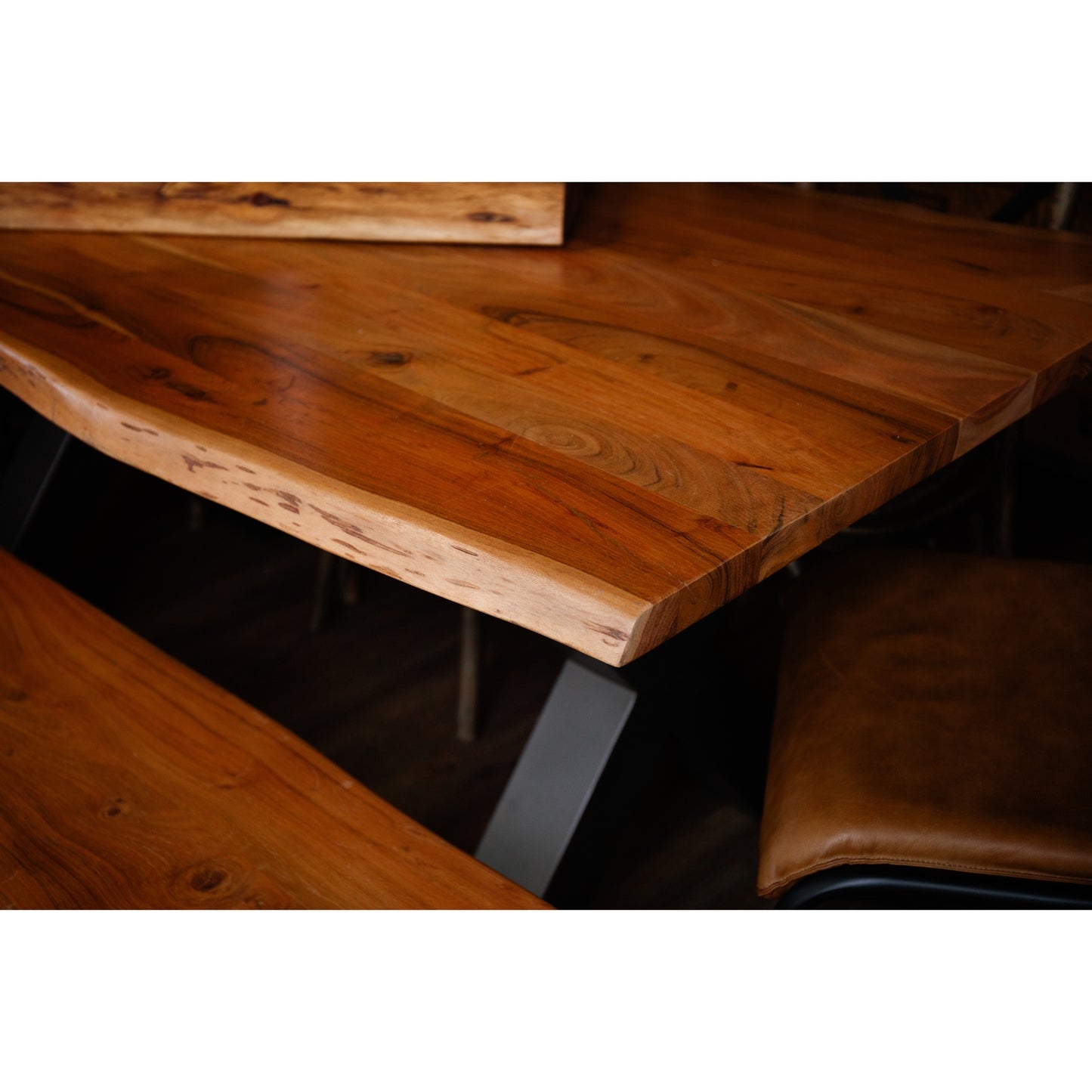 Shop the Large Live Edge Dining Table combining natural beauty with contemporary handcrafted craftsmanship, Seats 8, perfect for family dining. Shop online today at www.nobleandnook.co.uk