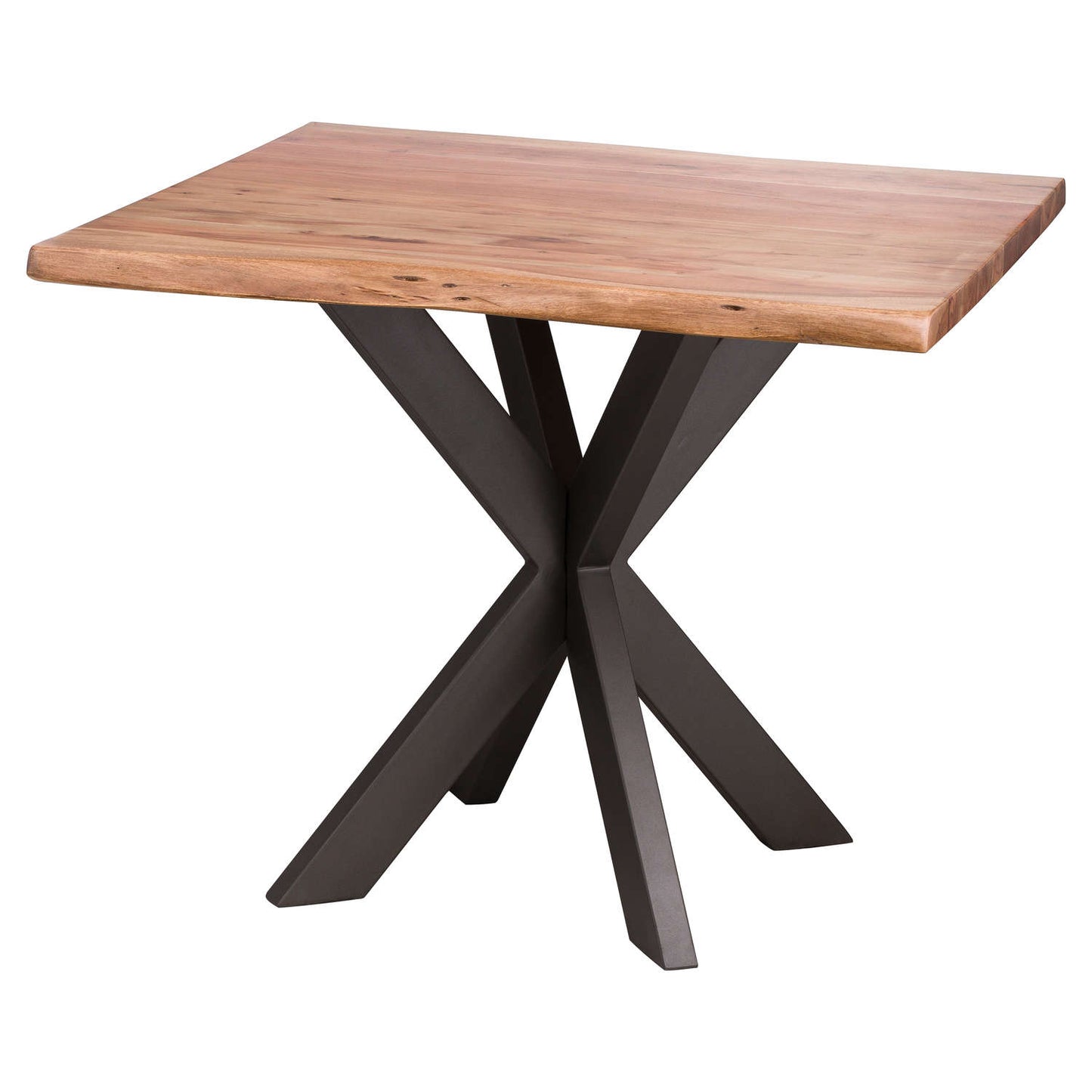 Handcrafted from Indian Acacia Wood, the Live Edge Square Dining Table is the perfect size for kitchen-diner spaces. Dimensions: L90 x W90 x H76 cm. Shop online today at www.nobleandnook.co.uk