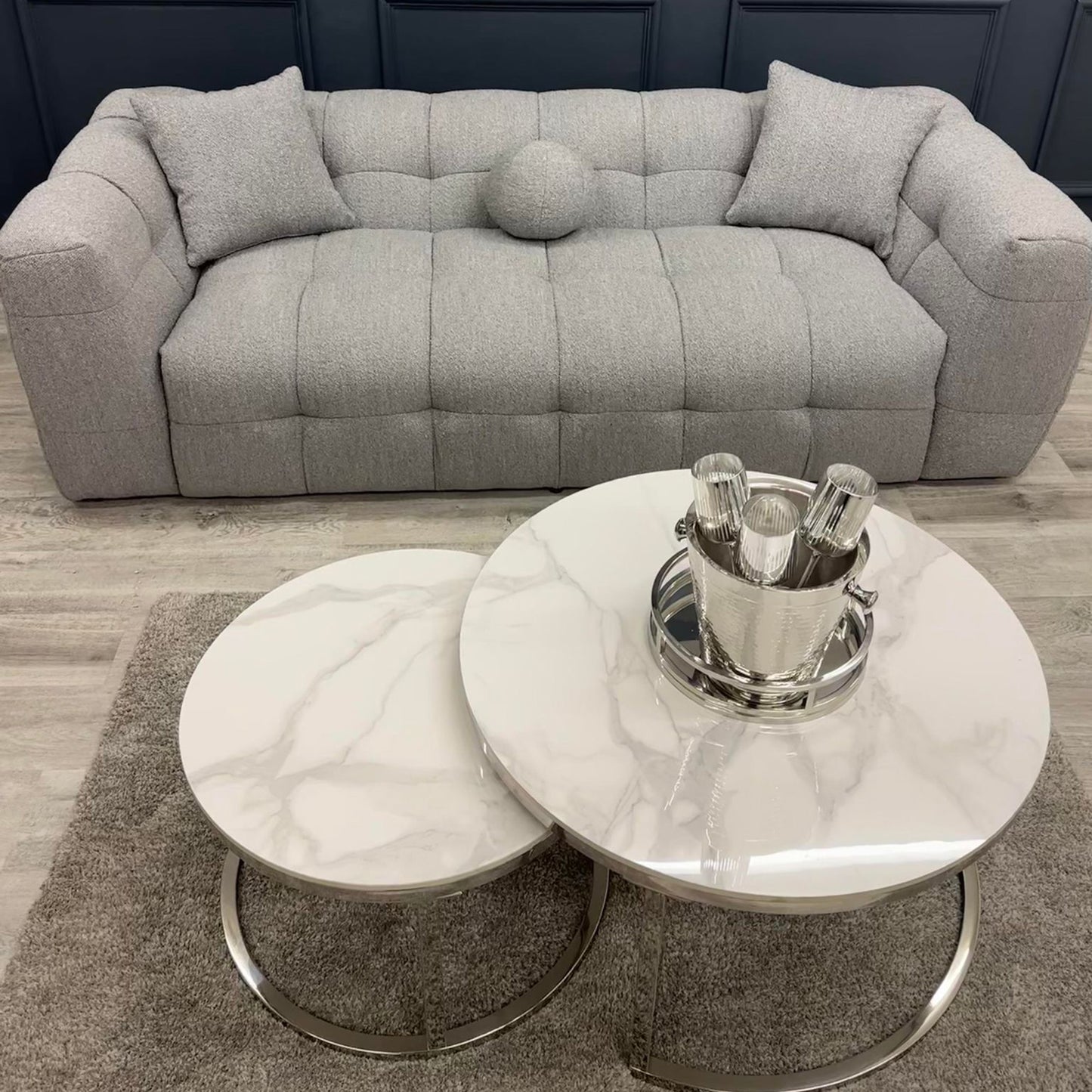 The Bubble Bouclé 3 Seater Sofa offers the perfect blend of modern design and luxurious comfort. Premium high-quality materials and is UK Fire Resistant Tested for safety. Shop online at www.nobleandnook.co.uk