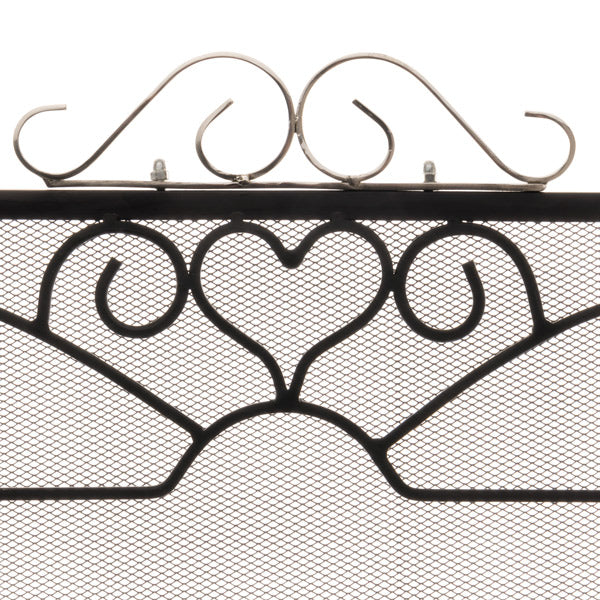 Chrome Topped Three Fold Fire Screen – Elegant Fireside Protection