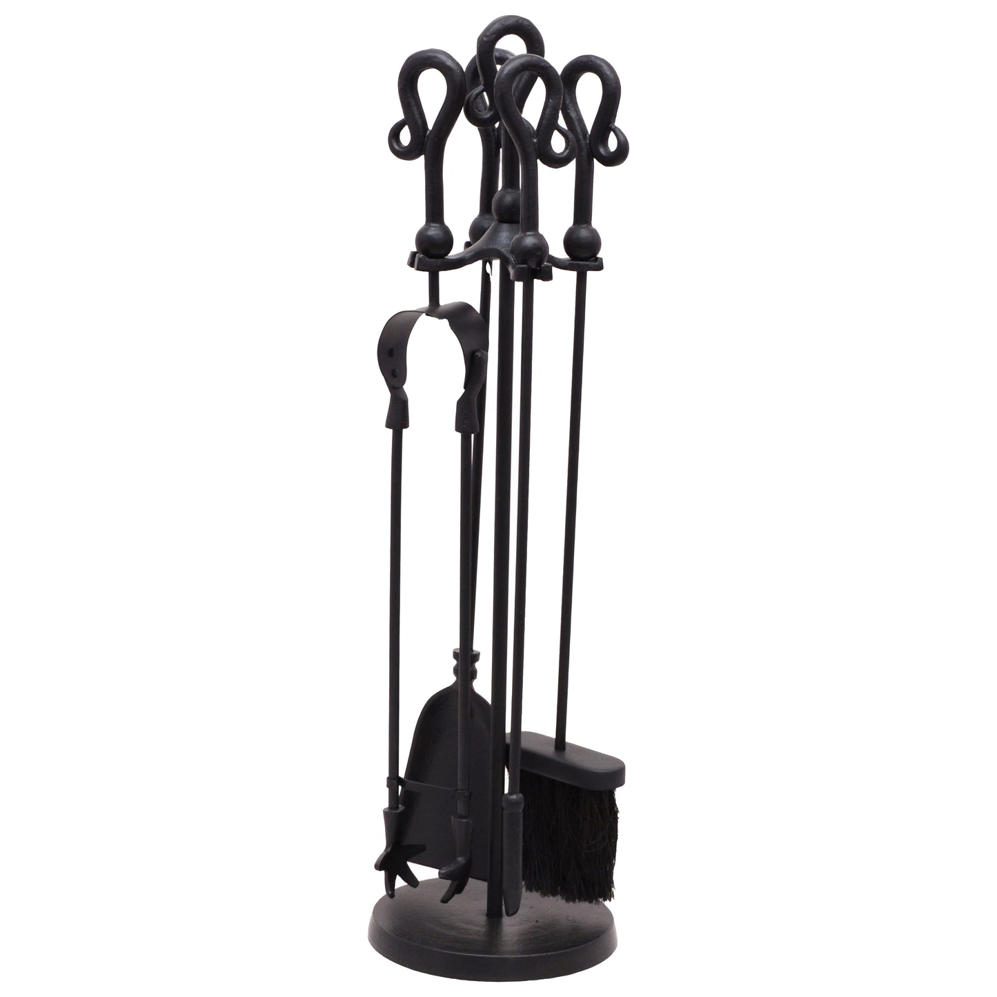 Black Crook Top Companion Set – Elegant and Practical Fireplace Tools