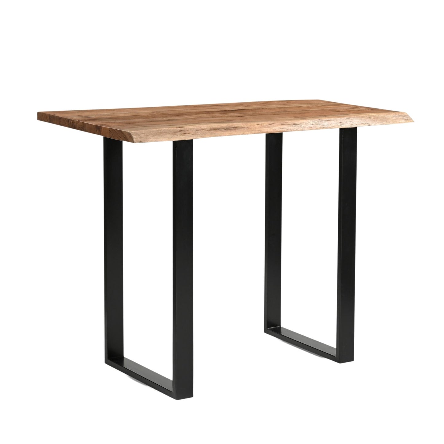The Live Edge Small Bar Table is a stunning centrepiece for any home bar or entertainment space. Crafted from Indian hardwood (acacia) paired with a sleek metal base. Shop online today at www.nobleandnook.co.uk