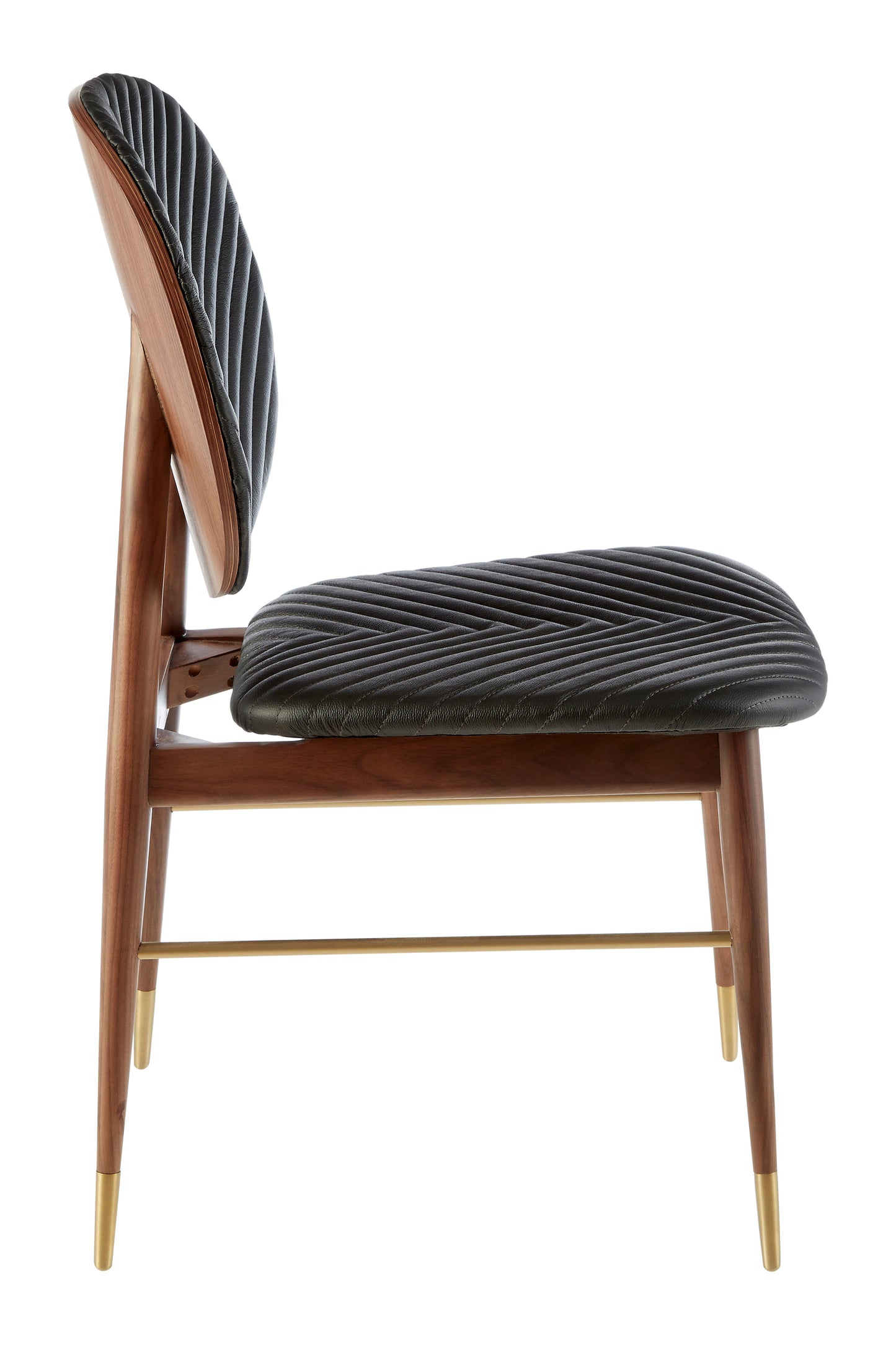 A statement piece, the Kenso Dining Chair blends vintage sophistication with contemporary craftsmanship, featuring a solid walnut frame, genuine leather seat. Shop online today at www.nobleandnook.co.uk