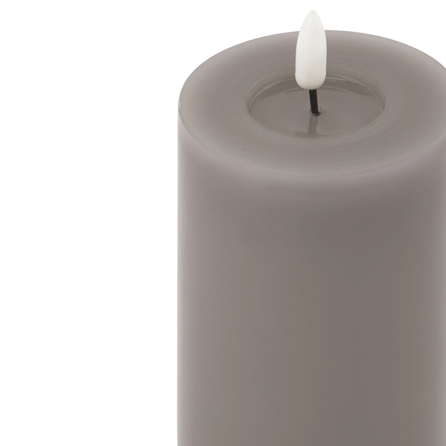 Luxe Collection Grey LED Wax Candle – Realistic Melt Effect Decorative Light for Modern UK Homes