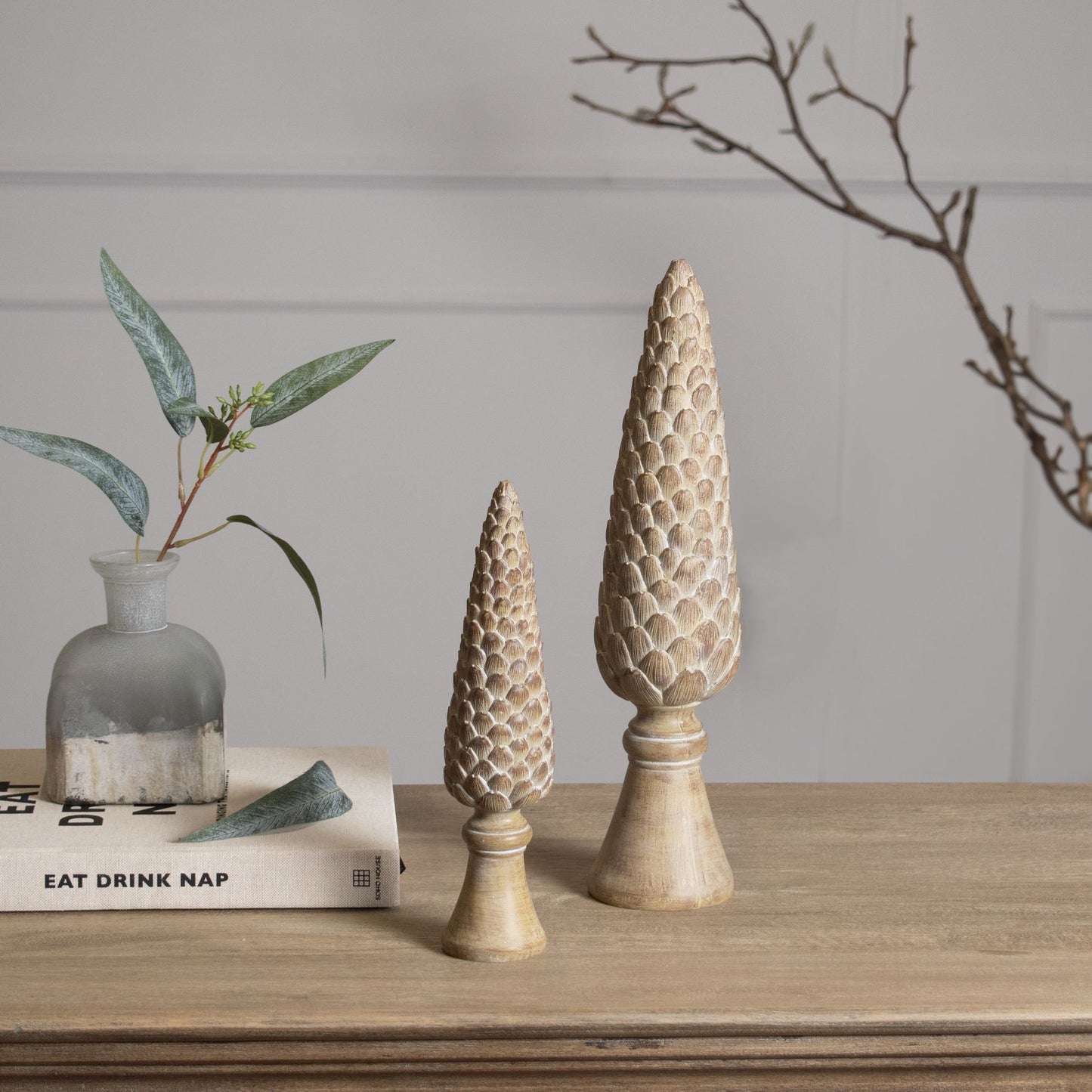 Large Pinecone Sculpture On Base