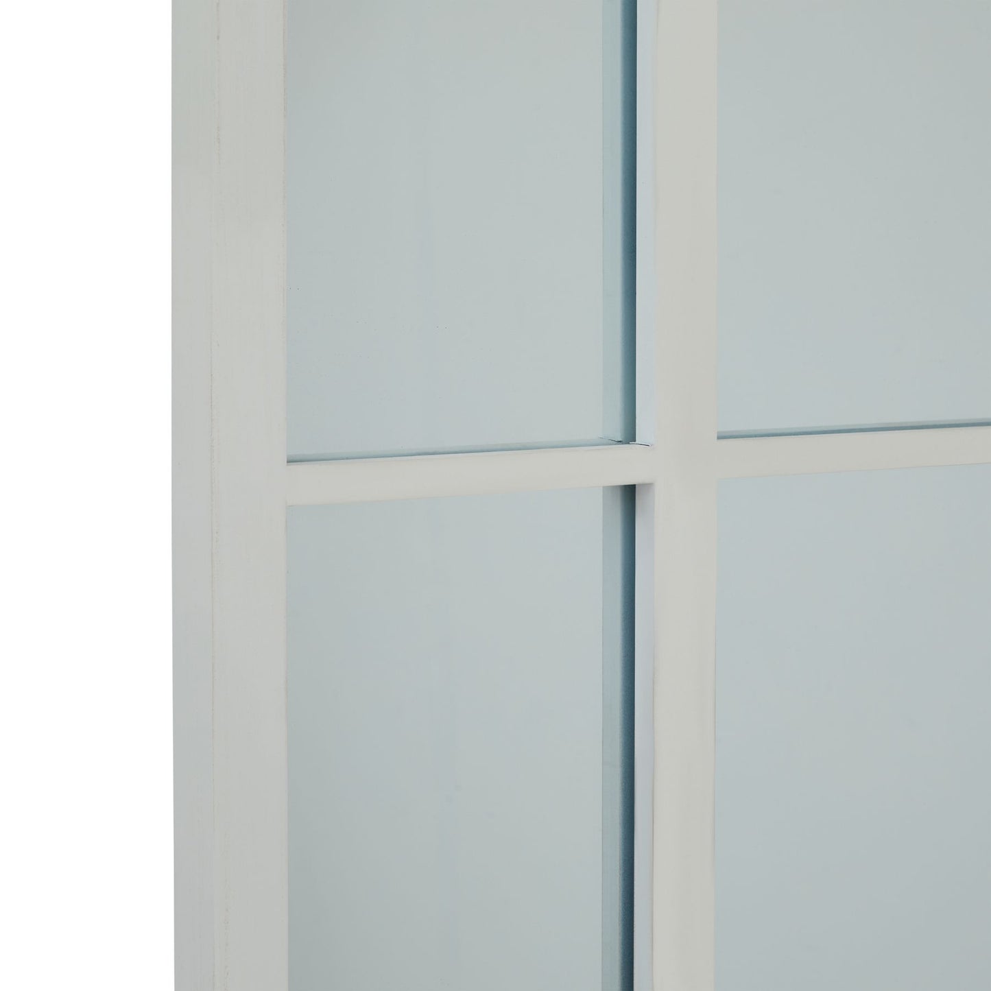 White Large Arched Window Mirror – 200cm Gothic-Style Tall Wall Mirror