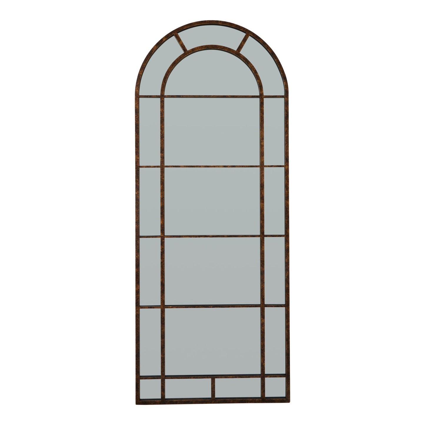 Rust Effect Large Arched Window Mirror – 200cm Industrial Style Floor Mirror