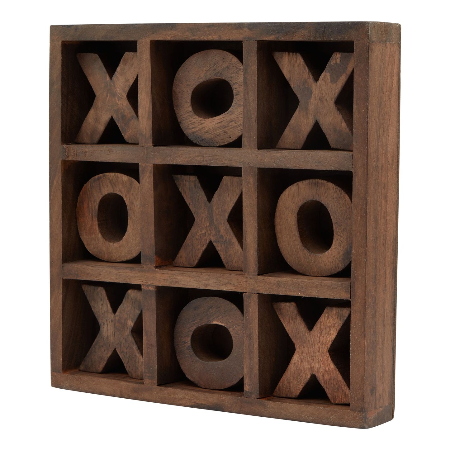 Natural Noughts and Crosses Game – Handcrafted Wooden Decorative Board Game