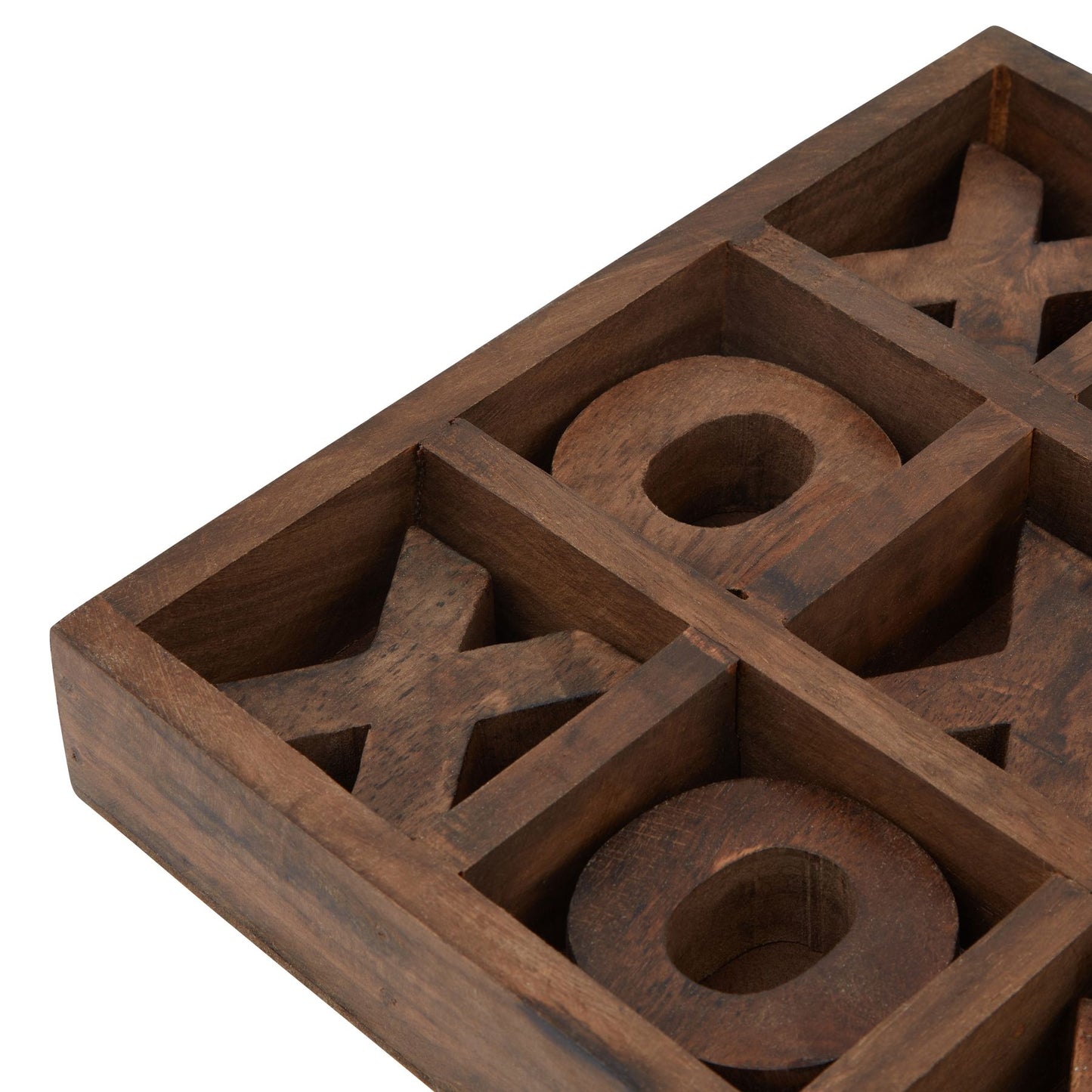 Natural Noughts and Crosses Game – Handcrafted Wooden Decorative Board Game