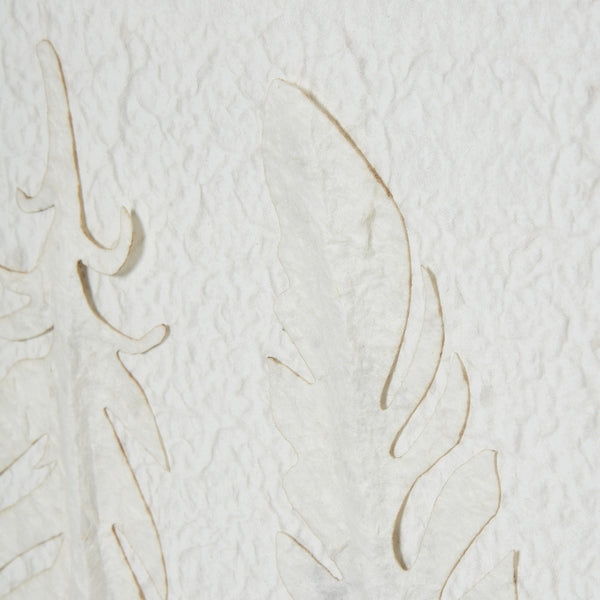 Alta White Feathers Art Mounted In Beaded Frame