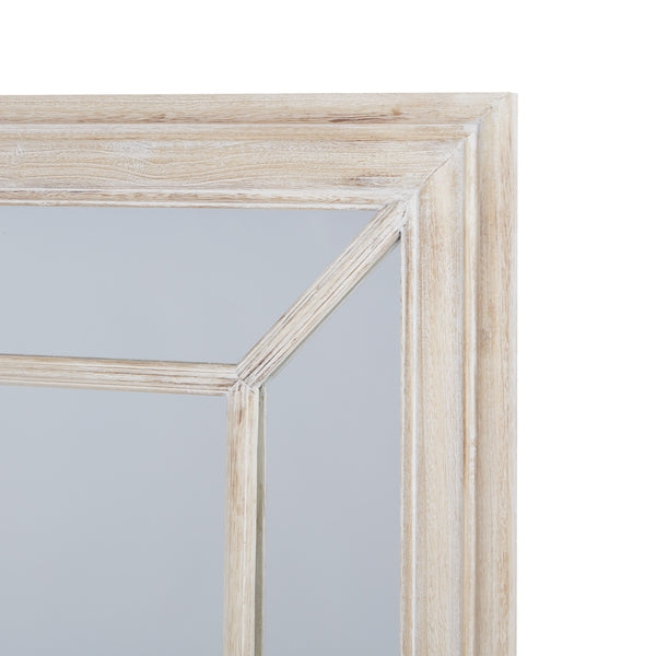 Large Washed Wood Framed Window Mirror – 200cm Rustic Floor Mirror for Modern & Traditional Interiors