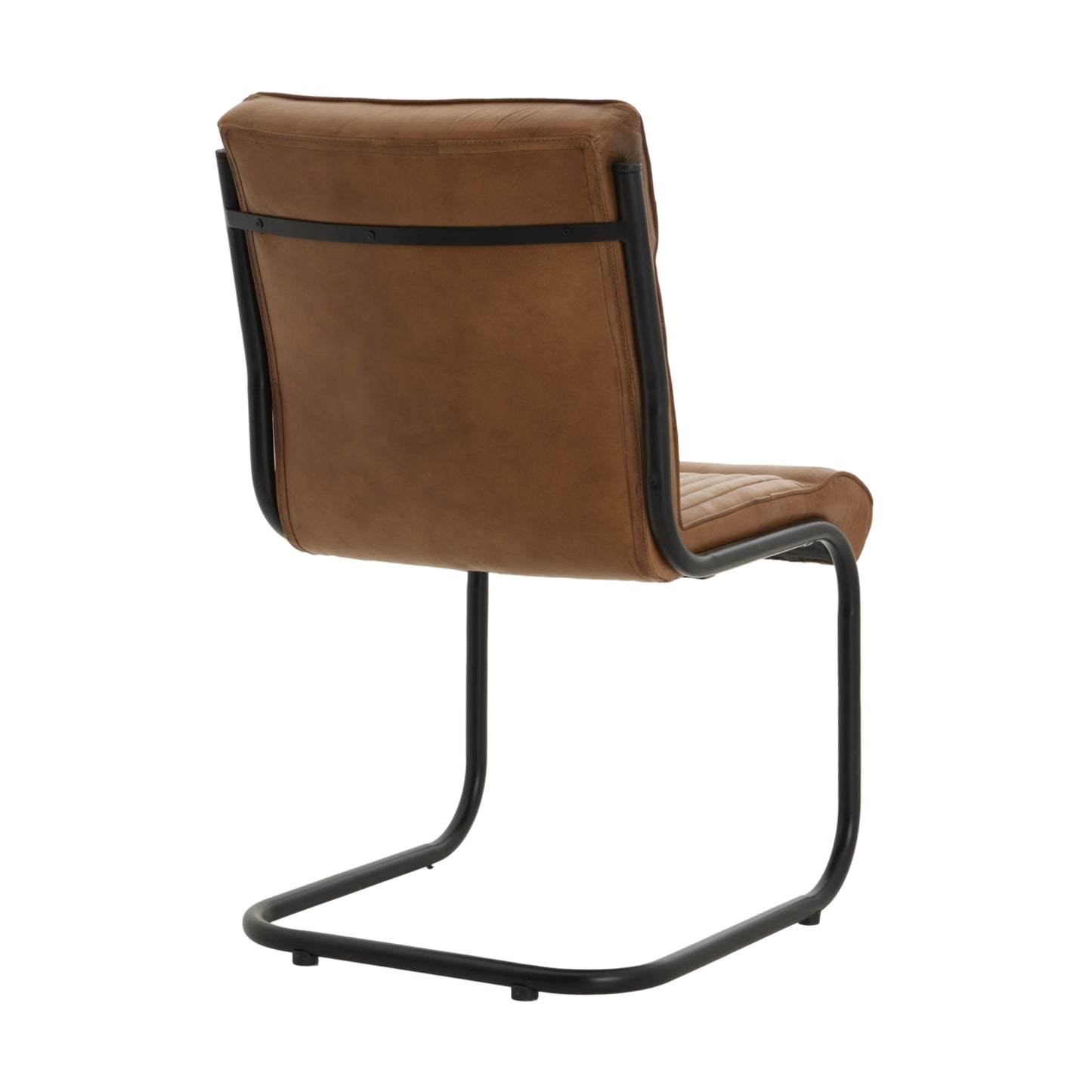Shop the Billy Leather Dining Chair in supple caramel-hued leather, a statement piece that effortlessly blends classic sophistication with modern industrial design. Shop online today at www.nobleandnook.co.uk