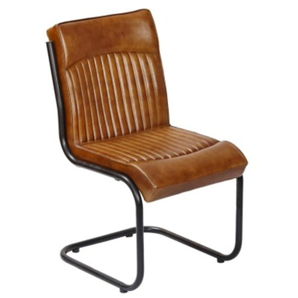 Billy Leather Dining Chair – Timeless Elegance with an Industrial Edge