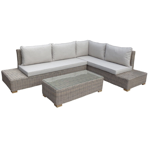 Capri Outdoor Large Corner and Coffee Table Set