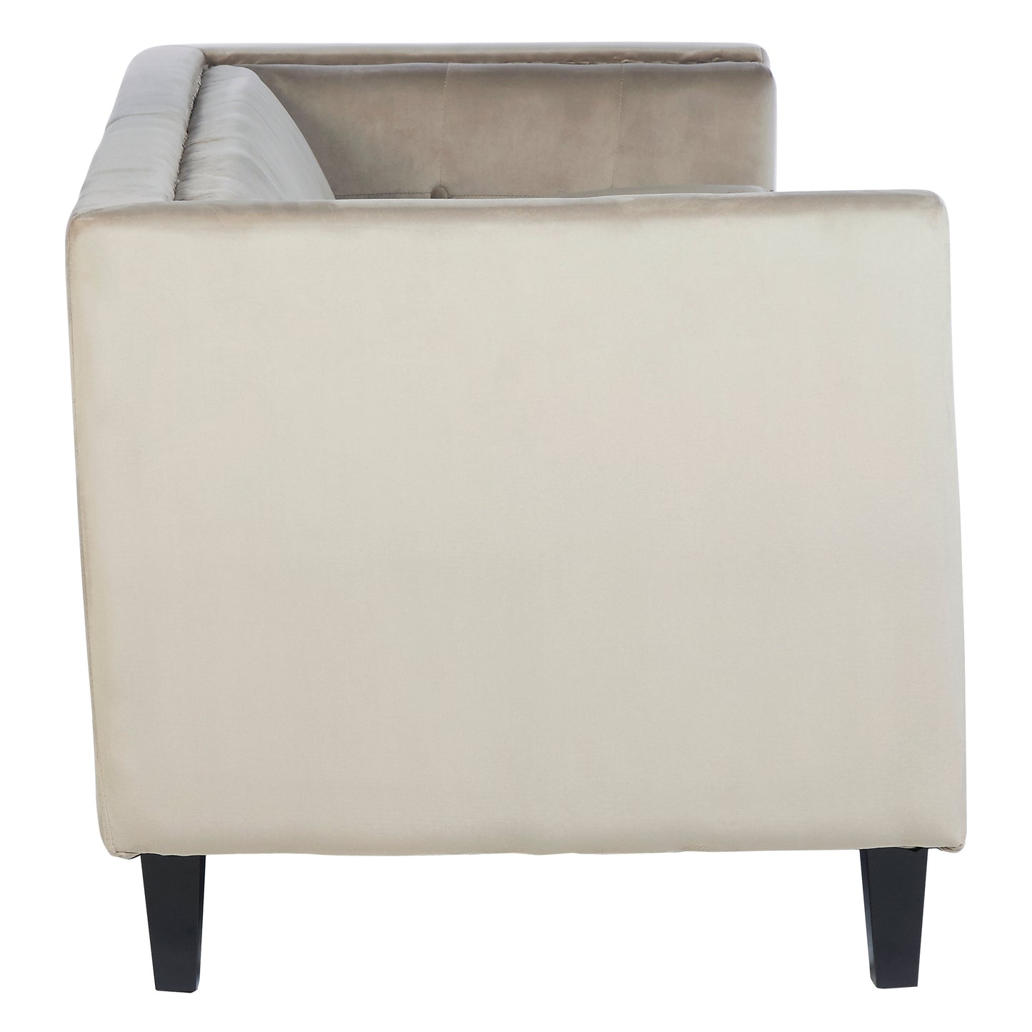 A refined statement piece, the Felisa Sofa is upholstered in neutral mink velvet for a soft, luxurious finish. Perfect for both contemporary and classic interiors. Shop online today at www.nobleandnook.co.uk